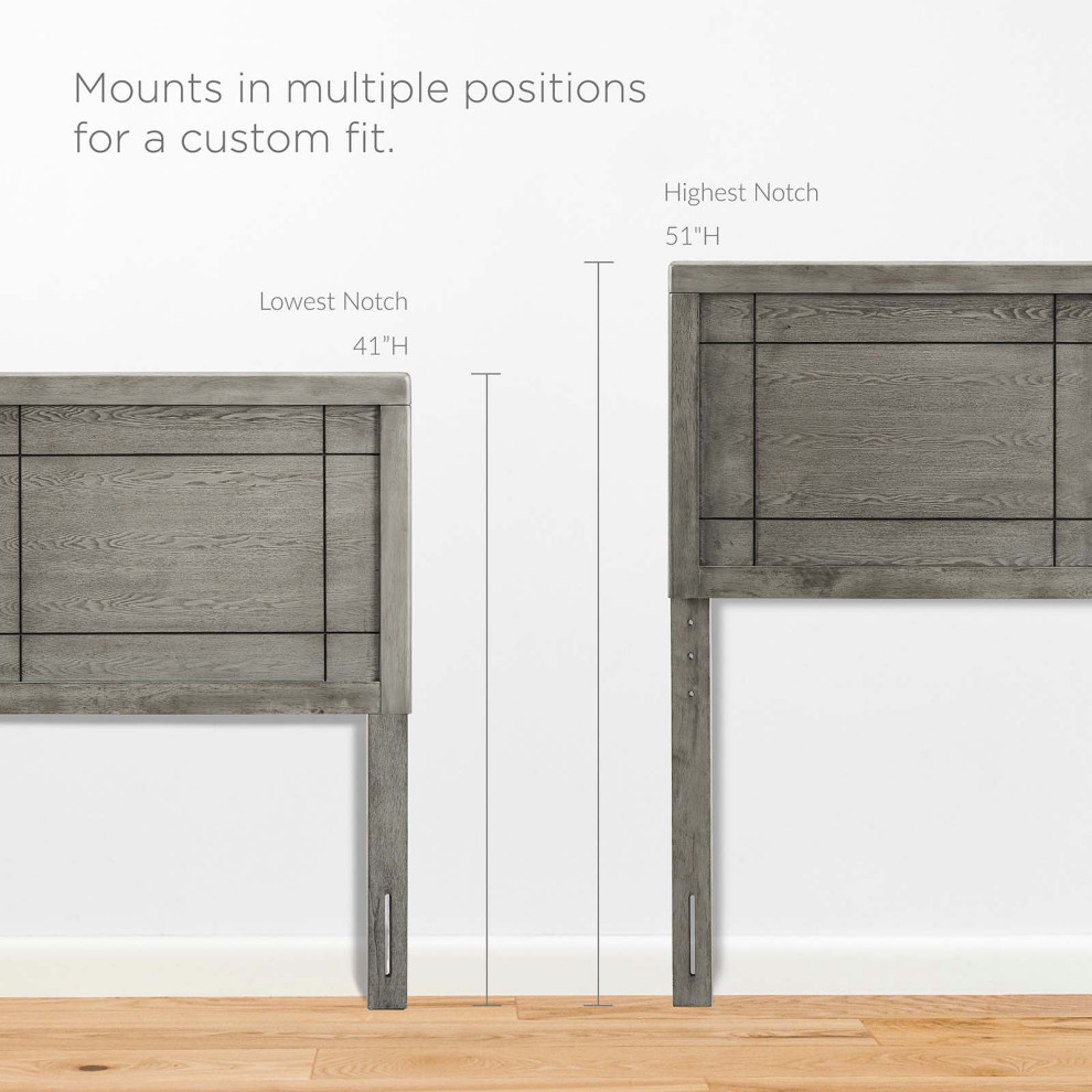 Archie King Wood Headboard   Farmhouse   Headboards   by Modway  Houzz