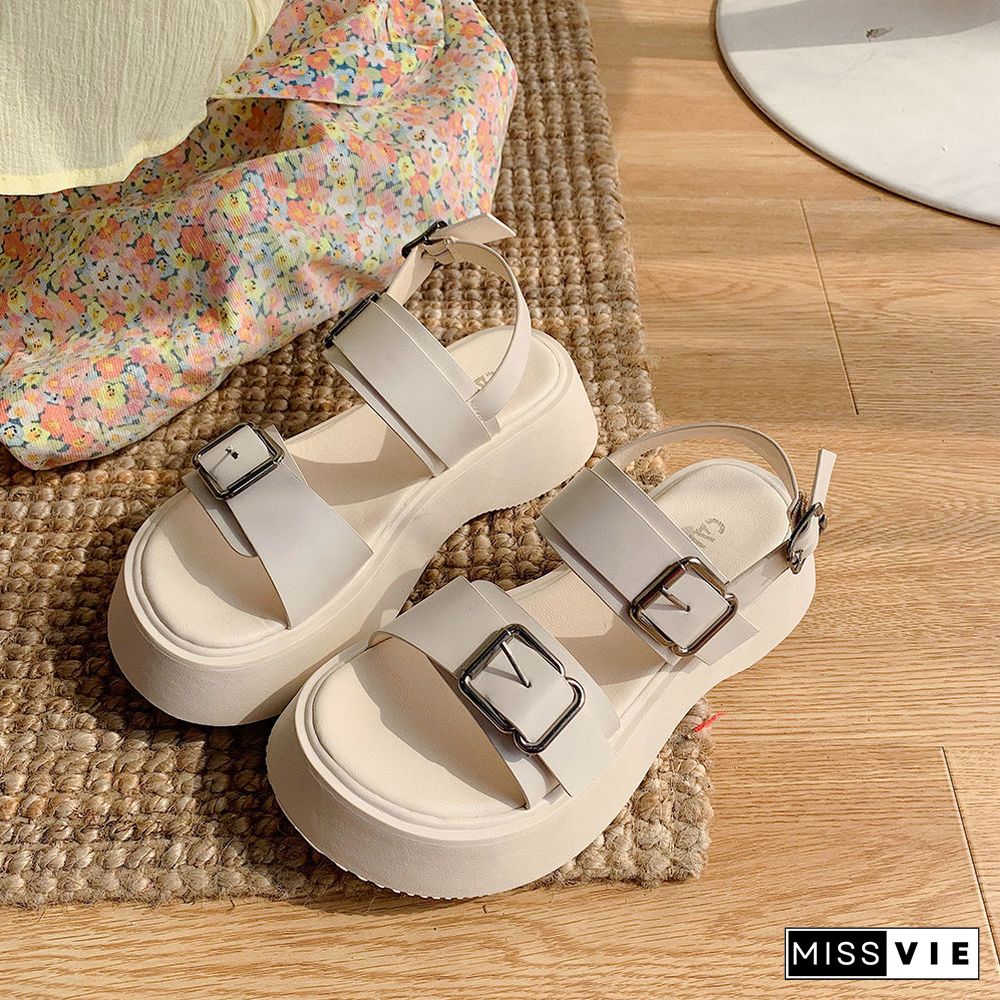 Fashion Platform Sandals Women Summer Shoes Buckle Slides Casual Sandals Women's Sports Shoes Summer Sandalia Mujer