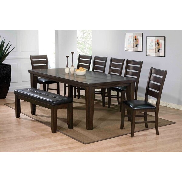 Wood Extendable Dining Table in Espresso Finish