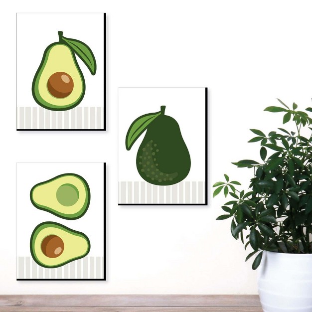 Big Dot Of Happiness Hello Avocado Kitchen Wall Art And Restaurant Decorations 7 5 X 10 Inches Set Of 3 Prints