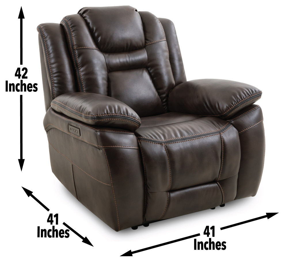 Oportuna Power Recliner   Transitional   Recliner Chairs   by Steve Silver  Houzz