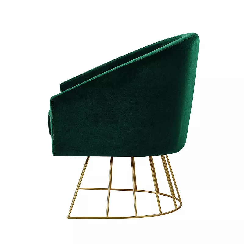 Glenda Accent Chair Metal Base