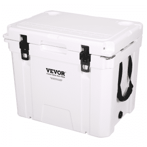 VEVOR Insulated Portable Cooler， 45 qt， Holds 45 Cans， Ice Retention Hard Cooler with Heavy Duty Handle， Ice Chest Lunch Box for Camping， Beach， Picnic， Travel， Outdoor， Keeps Ice for up to 6 Days