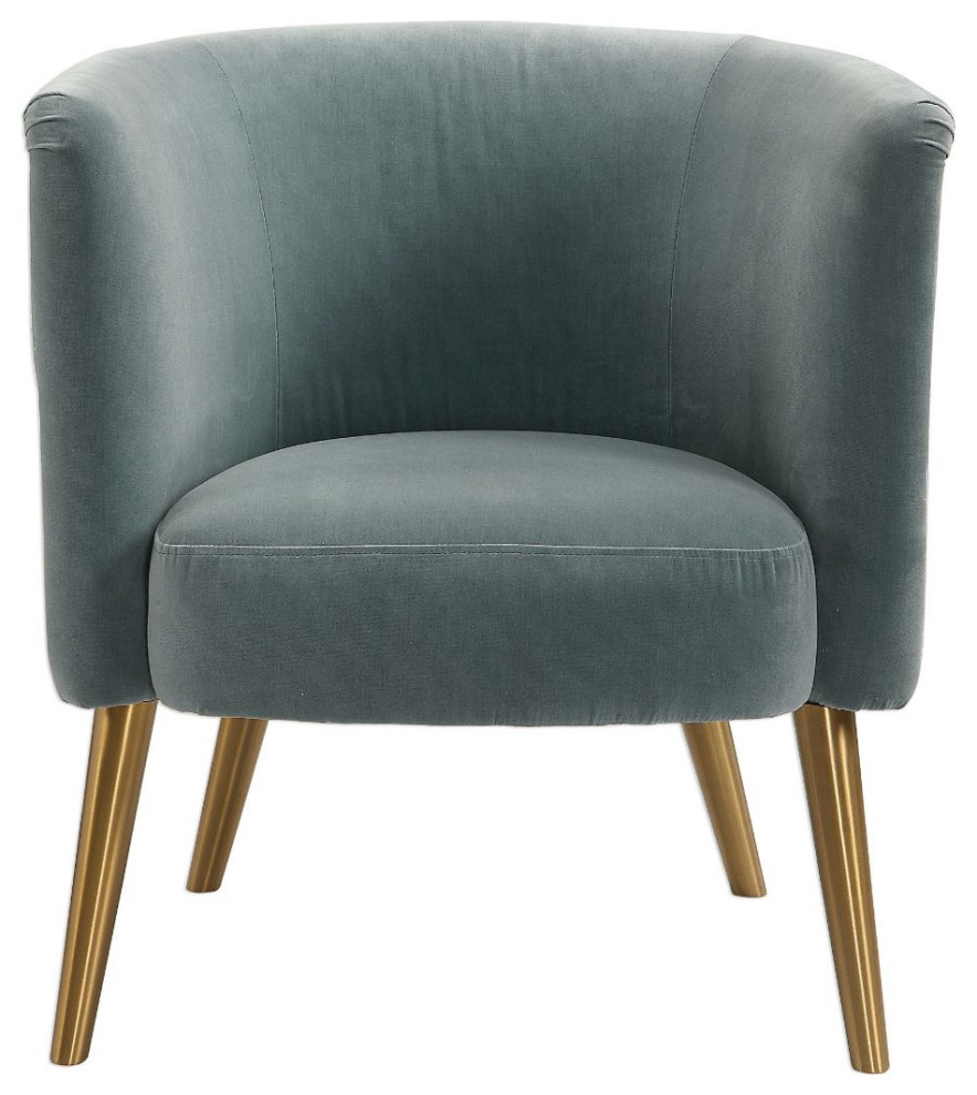 Uttermost Haider Gray Accent Chair   Midcentury   Armchairs And Accent Chairs   by IsabellesLightingcom  Houzz