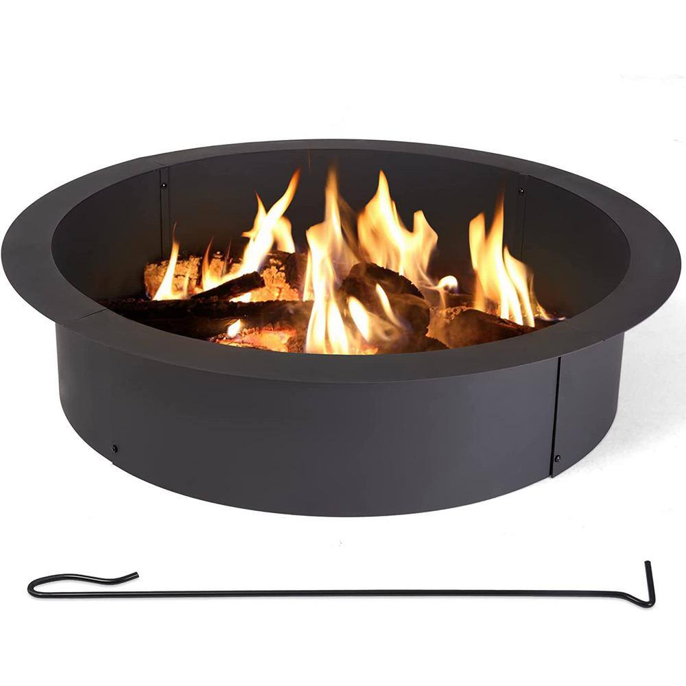 Atesun Large Outdoor Campfire Ring - Heavy-Duty 0.1