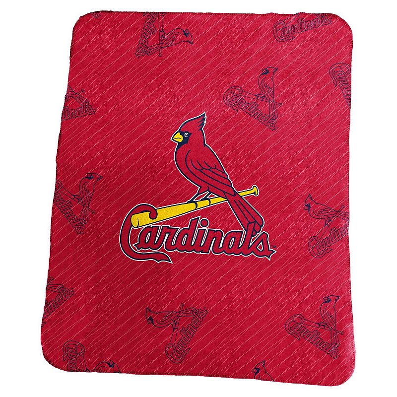 St. Louis Cardinals 50 x 60 Repeating Logo Classic Plush Throw Blanket