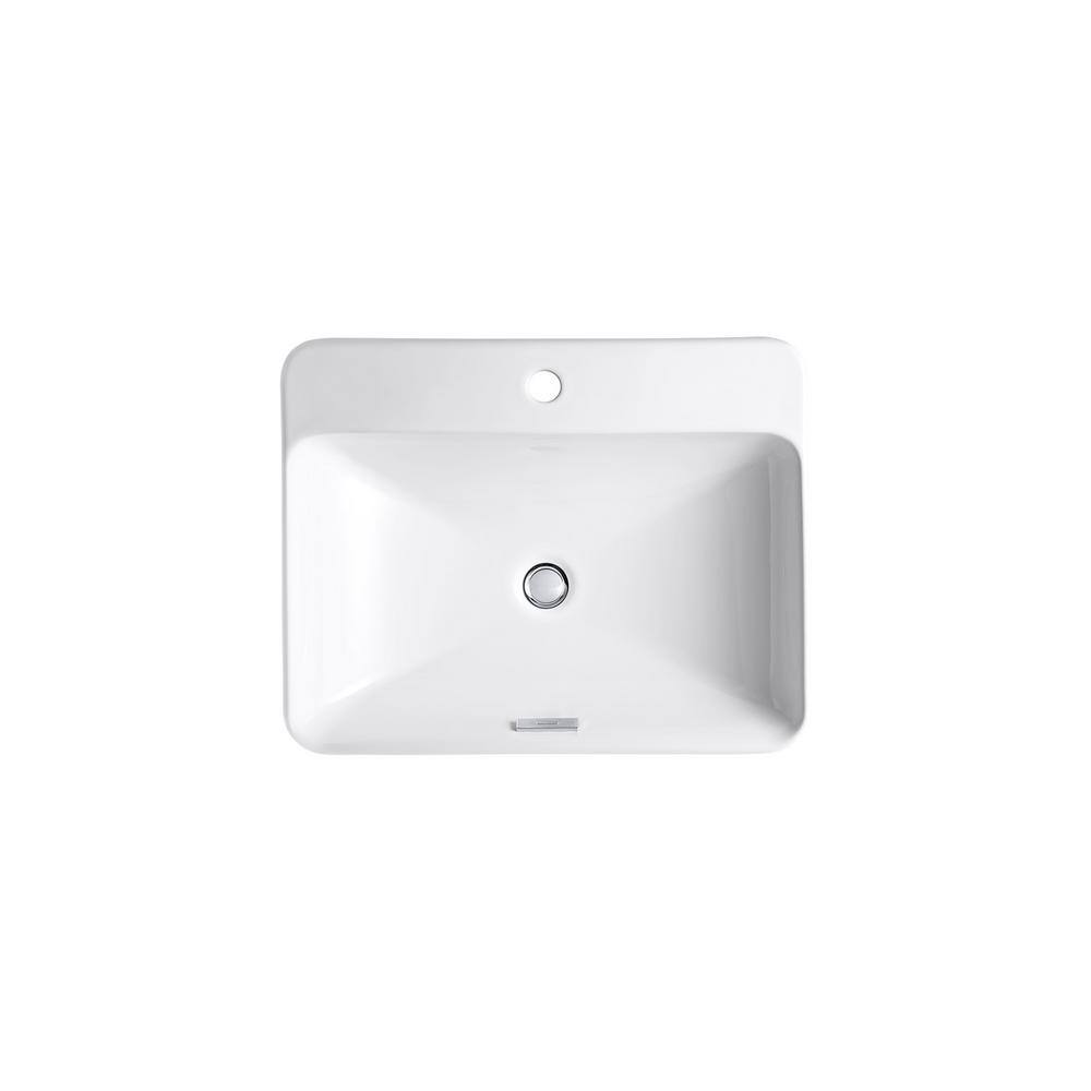 KOHLER Vox Vitreous China Vessel Sink in White with Overflow Drain K-2660-1-0