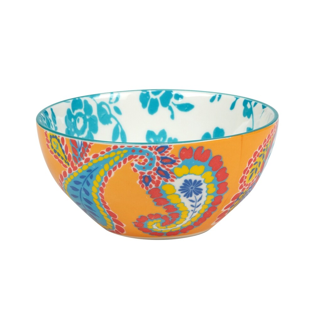 Certified International Damask Floral Assorted Designs  Purpose Bowls  Set of 6