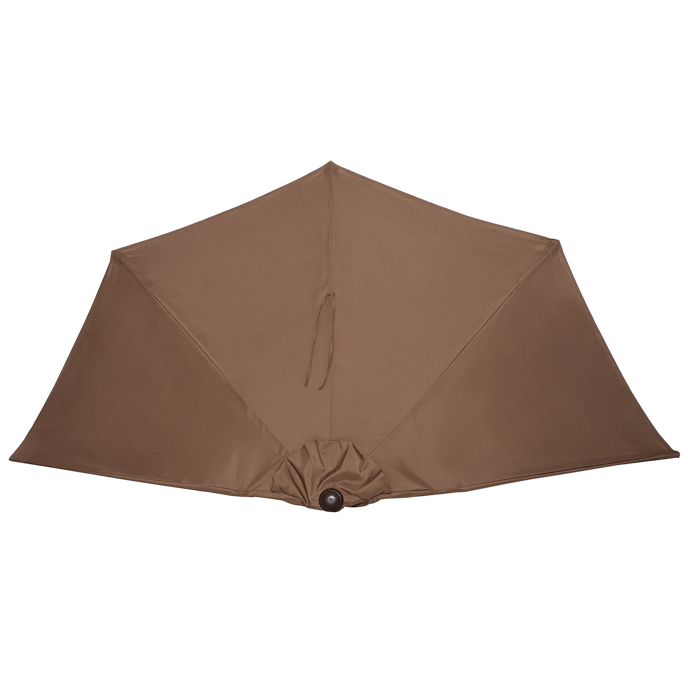 Villacera Outdoor Patio Half Umbrella, 9 ft. Steel, Brown