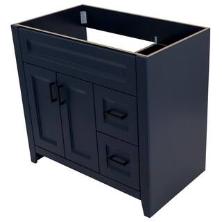 Home Decorators Collection Ridge 36 in. W x 21.6 in. D x 34 in. H Bath Vanity Cabinet without Top in Deep Blue RG36-DB