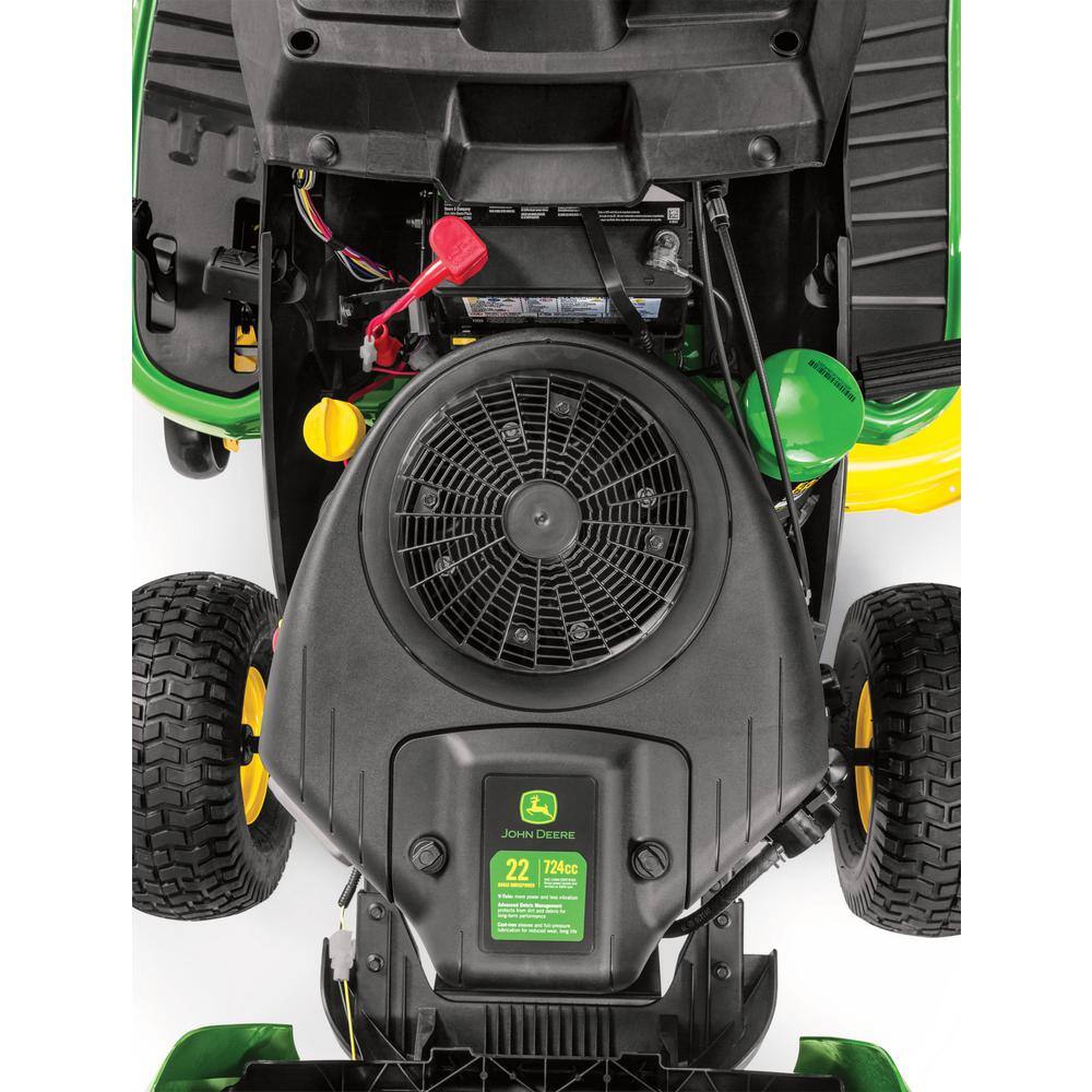 John Deere S120 42 in. 22 HP V-Twin Gas Hydrostatic Riding Lawn Tractor BG21272