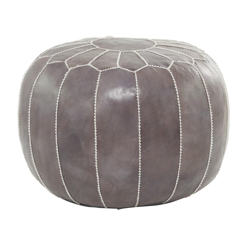 Leather Bohemian Pouf