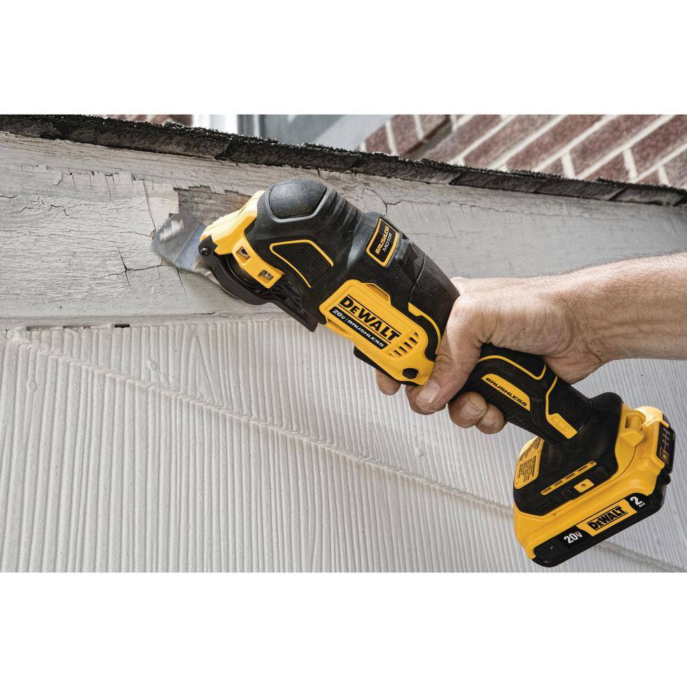 DW ATOMIC 20V MAX Cordless Brushless Oscillating Multi-Tool with 20V 4.0Ah Battery Pack  and Charger DCS354BWDCB240C