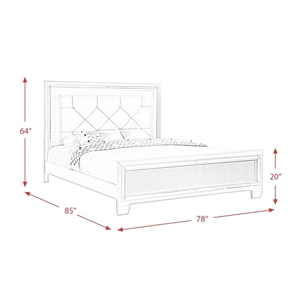 Picket House Furnishings Glamour Panel 3PC Bedroom Set - - 29449575