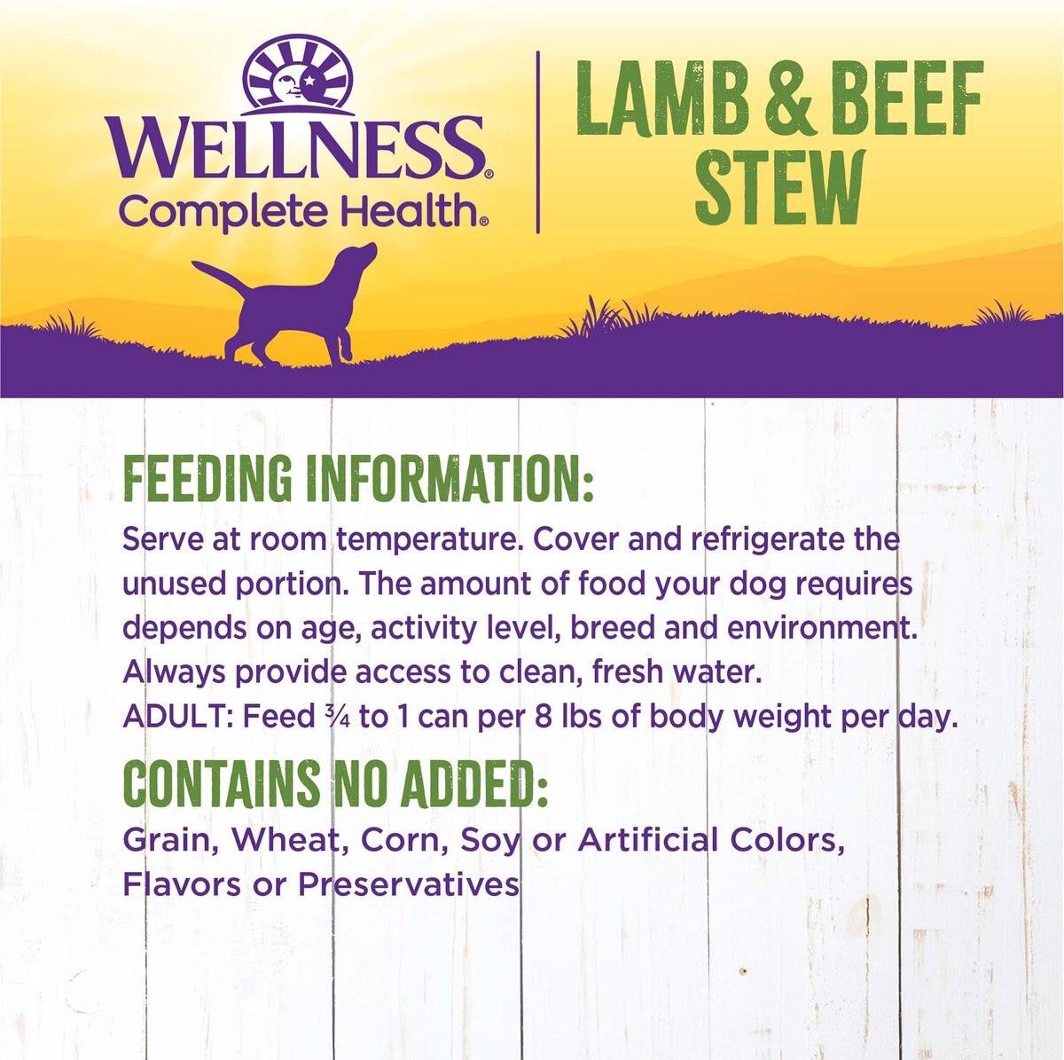 Wellness Lamb and Beef Stew with Brown Rice and Apples Canned Dog Food