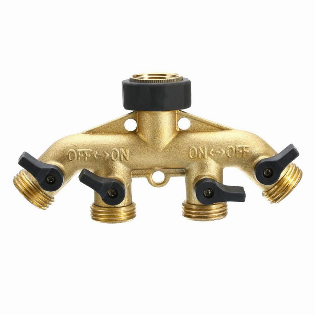 Gobestart Garden Hose Splitter 4 Way Tap Hose Connectors Water Distributor Switch Valve