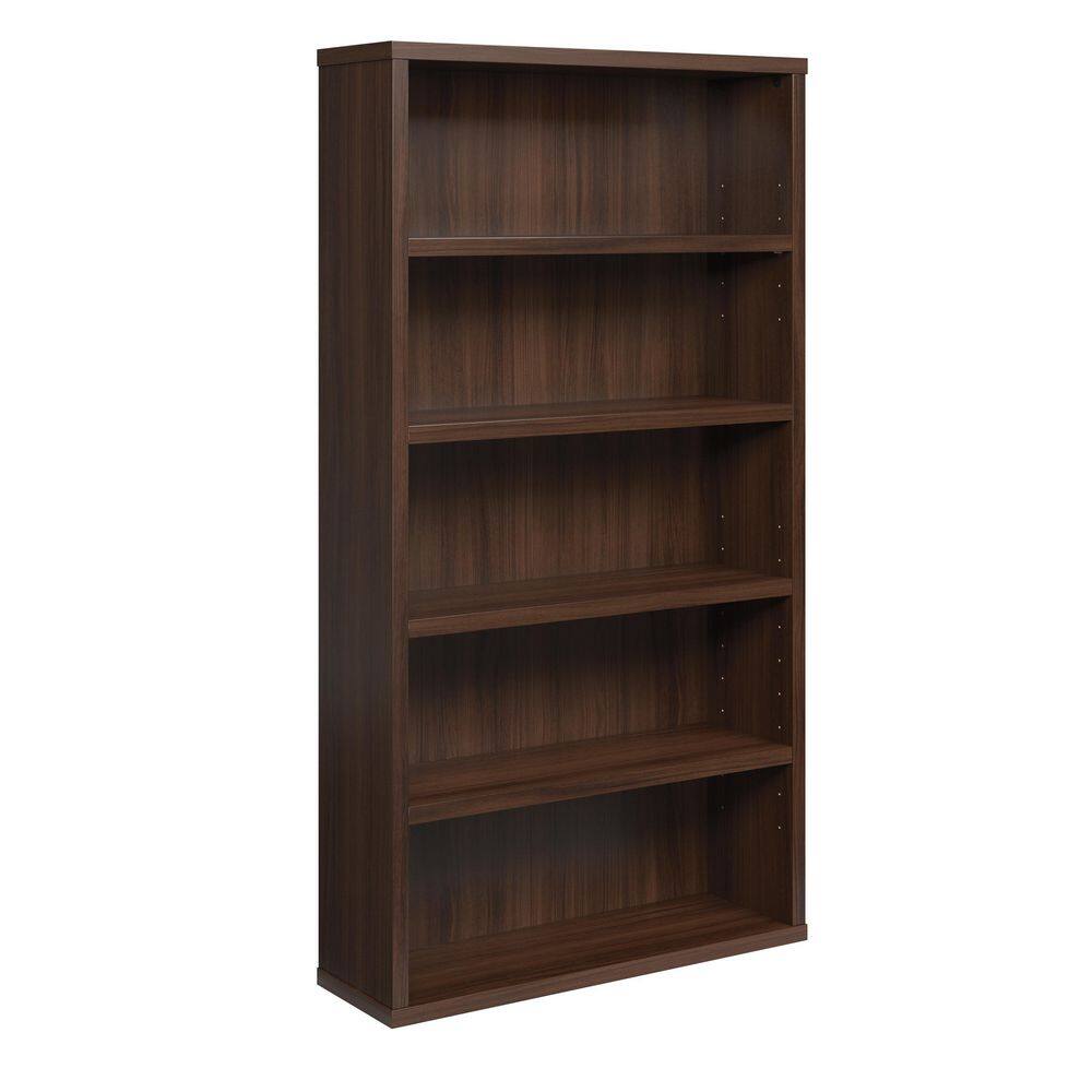 OFFICE WORKS BY SAUDER Affirm 34.803 in. Wide Noble Elm 5-Shelf Standard Bookcase 427450