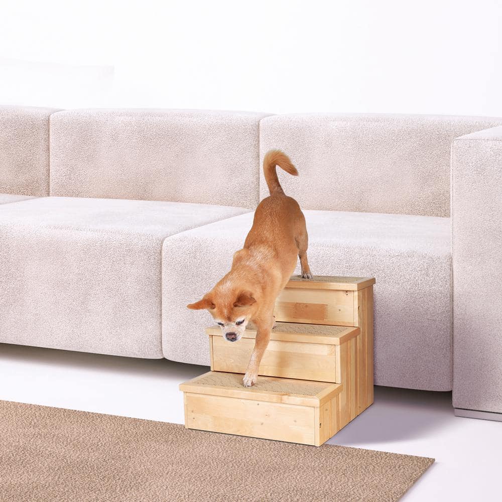 TRIXIE Natural Birch Wooden Pet Stairs 3943