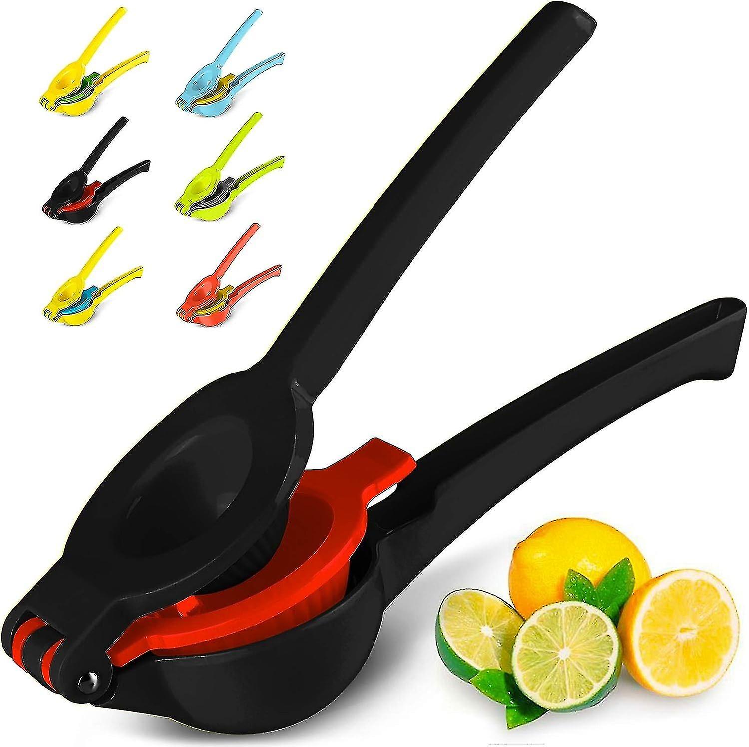 Metal 2-in-1 Lemon Lime Squeezer - Hand Juicer Lemon Squeezer Gets Every Last Drop - Max Extraction