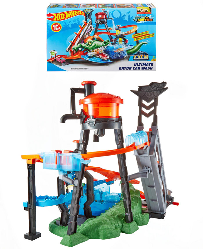 Hot Wheels Ultimate Gator City Car Wash with Color Changing Cars