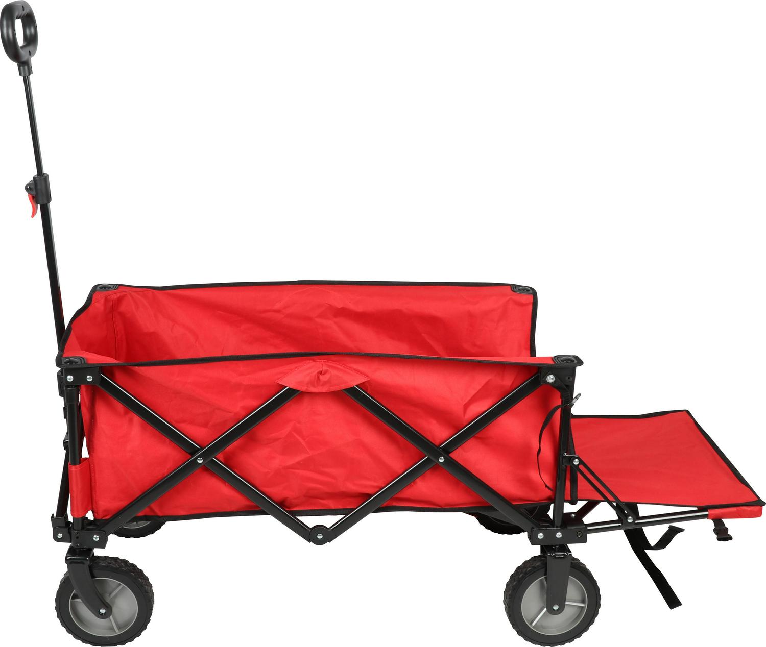 Ozark Trail Camping Utility Wagon with Tailgate and Extension Handle Red  Crowdfused