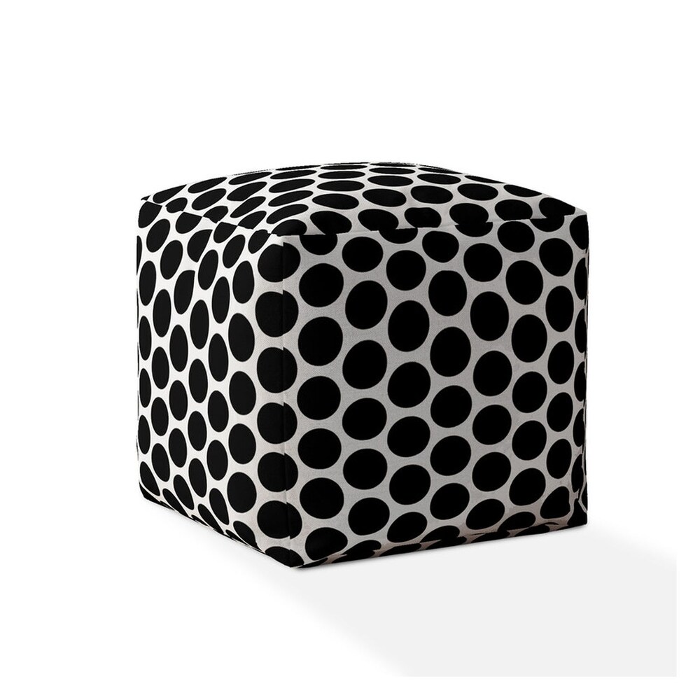 Joita Indoor Big Dot Square Zipper Pouf Cover Only 17\