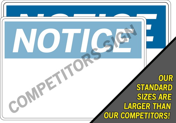 Vestil  SI N 17 C AL 040 sign notice 17 14.5x10.5 ...