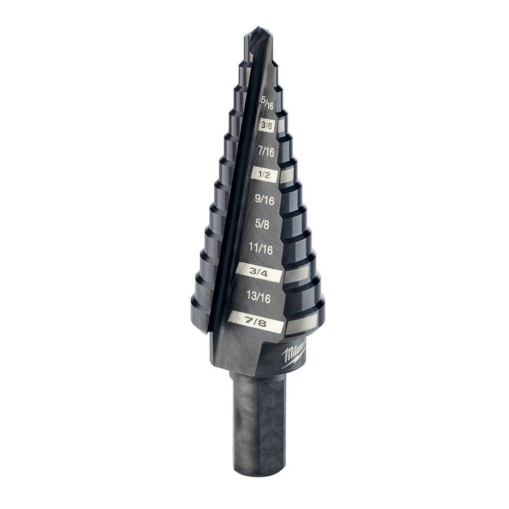 MW 316 in. - 78 in. #4 Black Oxide Step Drill Bit (12-Steps) 48-89-9204