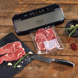 ProSeal Black Food Vacuum Sealer with 11.8 in. Airtight Heat Seal Dry and Moist Modes Bag Cutter Starter Kit Included PS-VS005