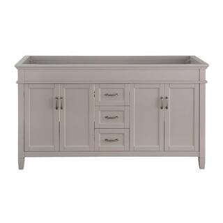 Home Decorators Collection Ashburn 60 in. W x 21.75 in. D Vanity Cabinet in Grey ASGRA6021D