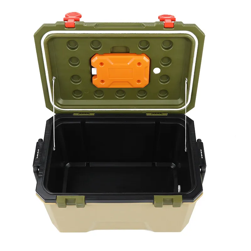 Large Volume Portable Wheeled Cooler Box Ice Chest Cooler Box With Wheels For Seafood Fruit Drinks Storage