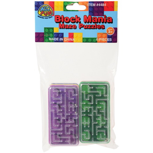 U.S. Toy 4484 Block Mania Maze Puzzles / 6 pc