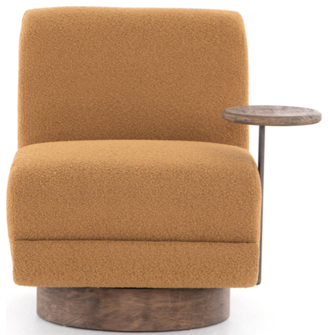 Brendan Swivel Chair with Table   Transitional   Armchairs And Accent Chairs   by Marco Polo Imports  Houzz