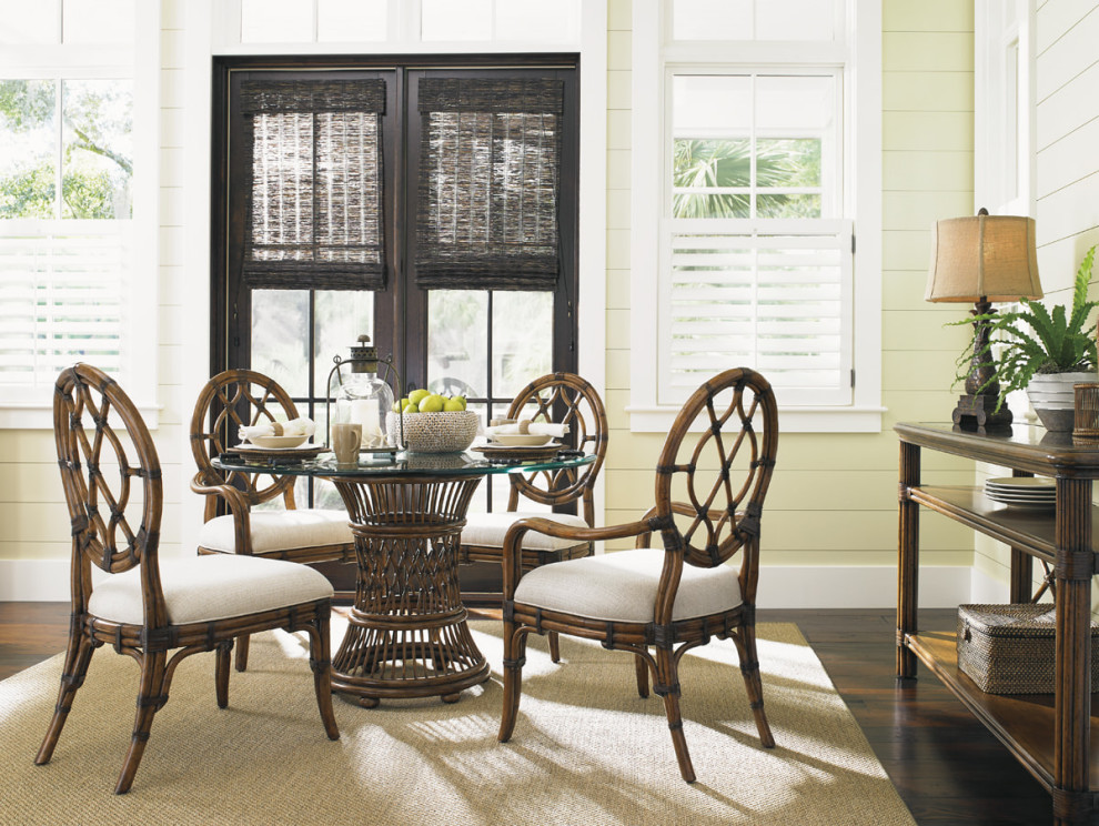 Cedar Key Oval Back Arm Chair   Tropical   Dining Chairs   by HedgeApple  Houzz