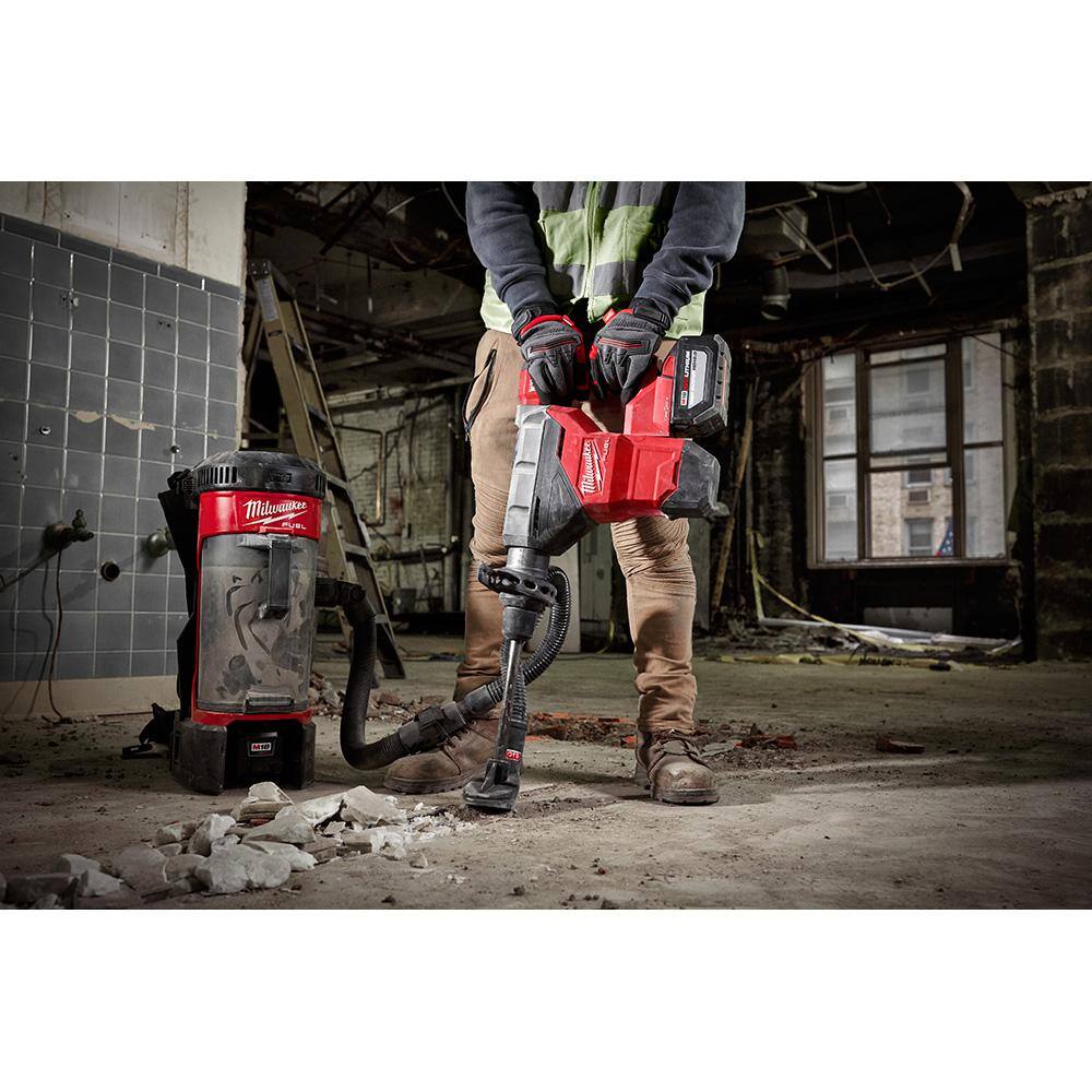 MW M18 FUEL ONE-KEY 18V Lithium-Ion Brushless Cordless 1-34 in. SDS-MAX Rotary Hammer with Two 12.0 Ah Battery 2718-22HD