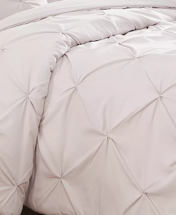 Southshore Fine Linens Pintuck 3 Piece Duvet Cover and Sham Set， Full Queen