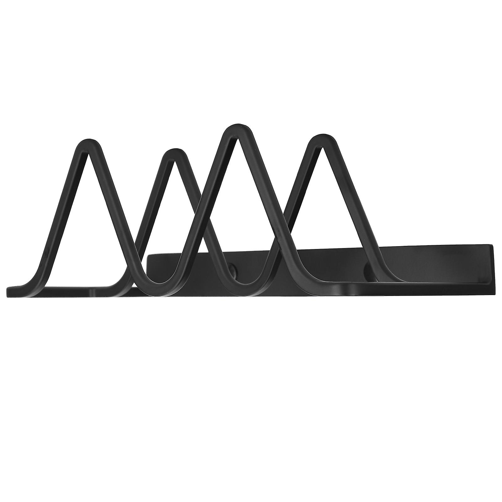 Pot Rack， Pot Lid Holder， 2-layer Cutting Board Rack， Aluminum Pot Lid Organizer， Non-slip Double Row Slot， For Pot Lids， Spatulas， Spoons