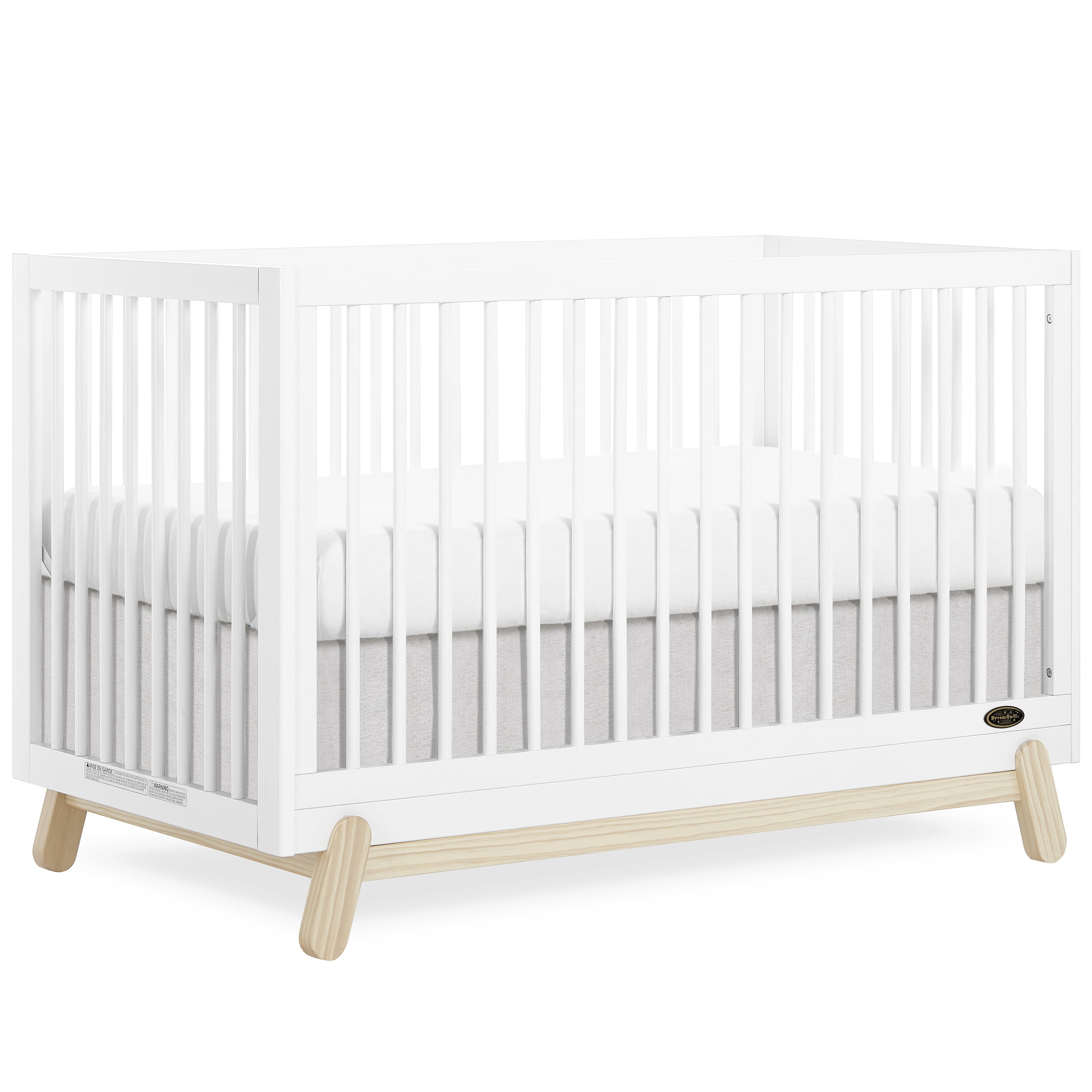 Dream On Me Hygge 5-in-1 Convertible Crib, Vintage White Oak