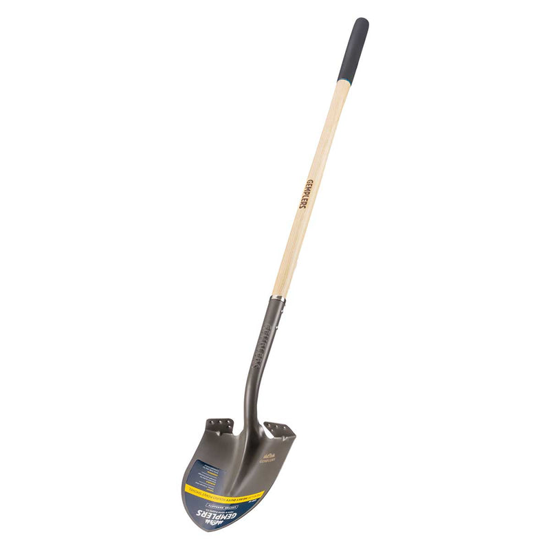 Gemplers Round Point Shovel w/Extnd. Socket， Wood Handle