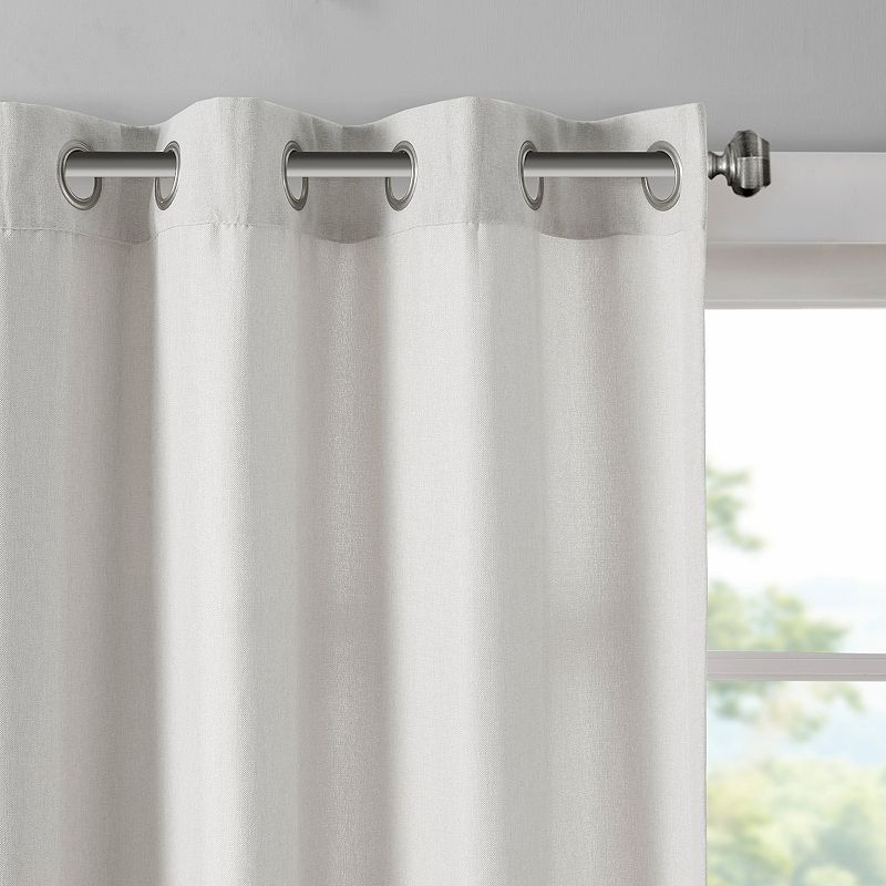 Madison Park Oslow Solid Piece Dyed Grommet Top Light Filtering 1 Window Curtain Panel