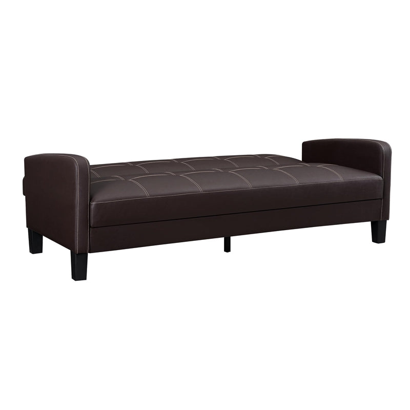 Essential Home Salerno Convertible SofaSleeper Futon in Dark Brown