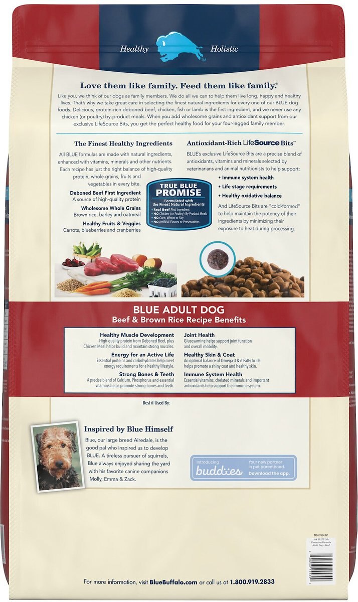 Blue Buffalo Life Protection Formula Adult Beef and Brown Rice Recipe Dry Dog Food