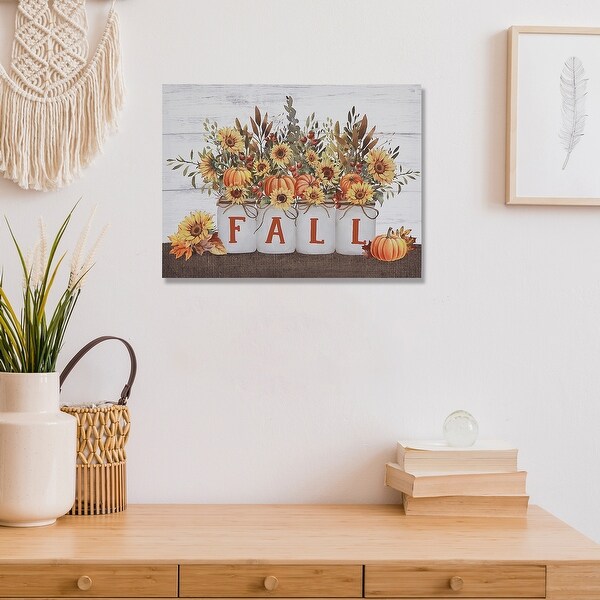 Canvas Wall Art Fall and Sunflower