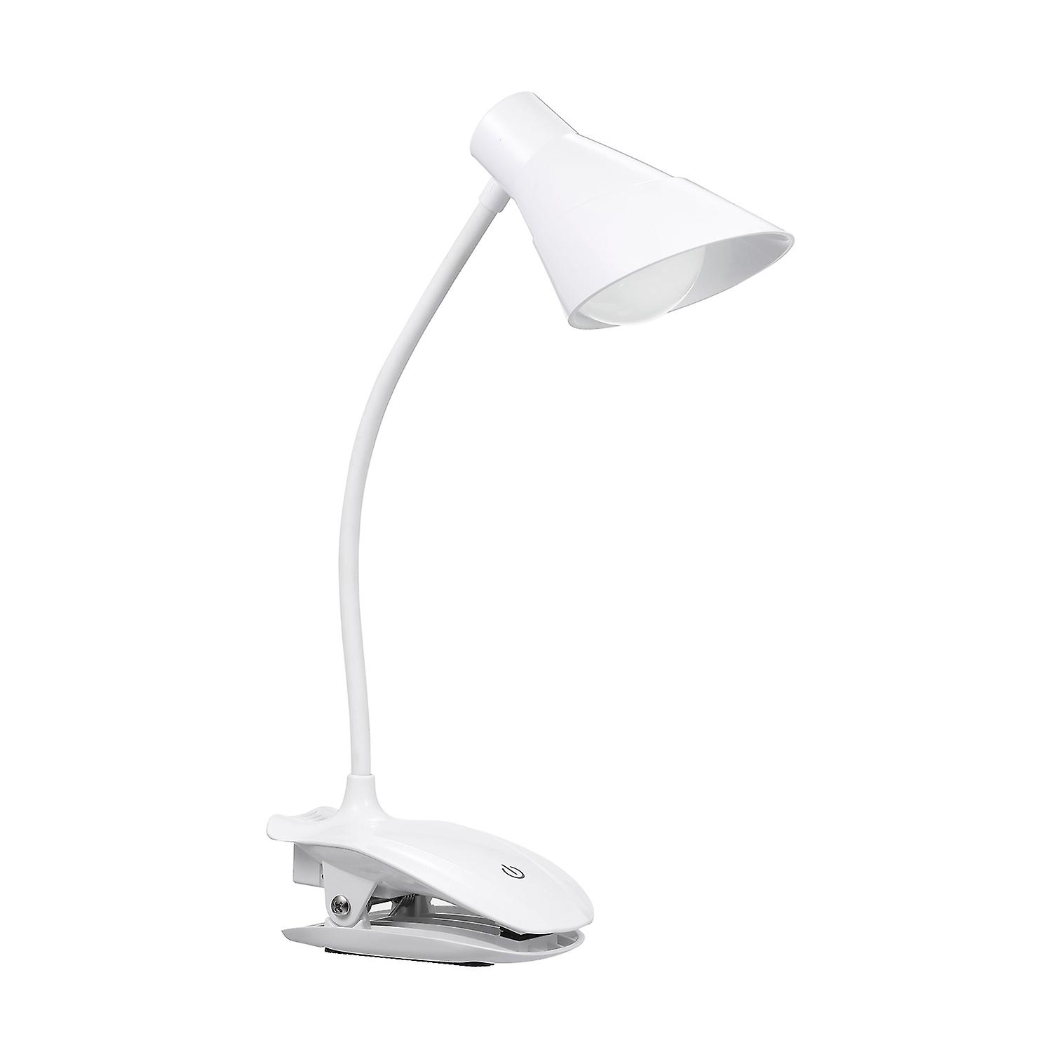 Led Clip Reading Light Clip On Light Battery Operated， Usb Rechargeable Book Light， Dimmable Touch Bedside Lamp， Portable Desk Lamp With Good Eye Prot