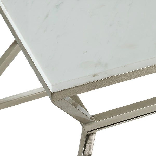 Adore Decor Audrey Marble Side Table