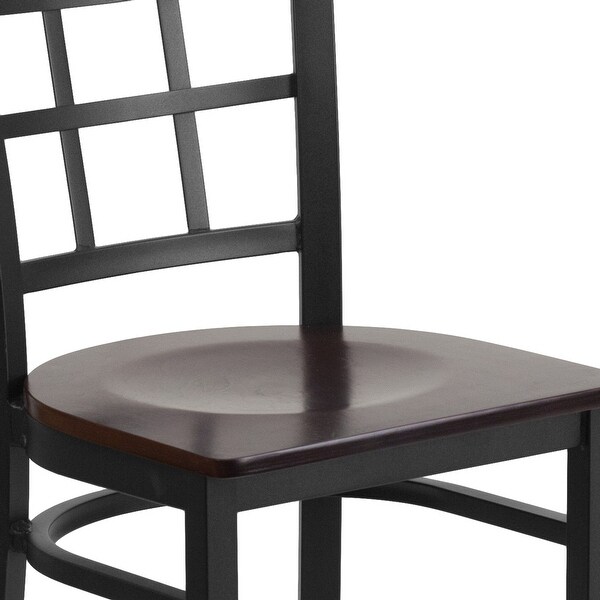 Steel Window Back Restaurant Chair - 16.5