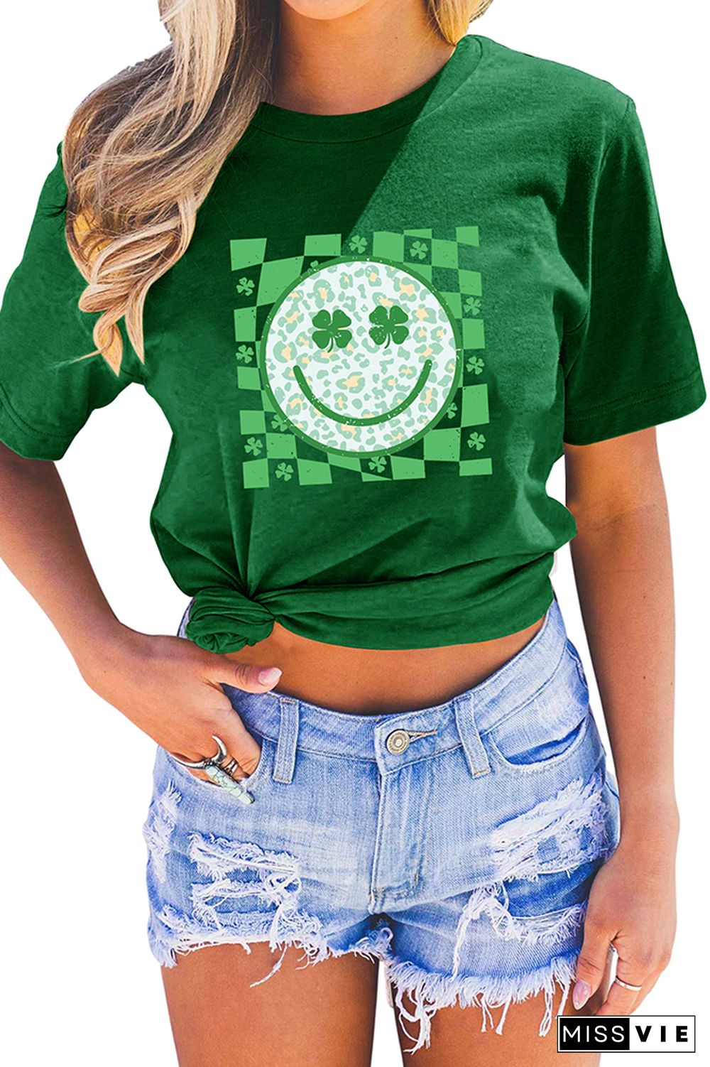 St Patrick's Day Shirt,Shamrock Graphic Tee Wholesale