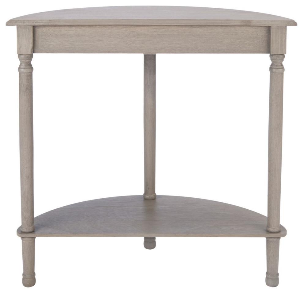 Clara Half Round Console Table Greige   French Country   Console Tables   by Peachtree Fine Furniture  Houzz