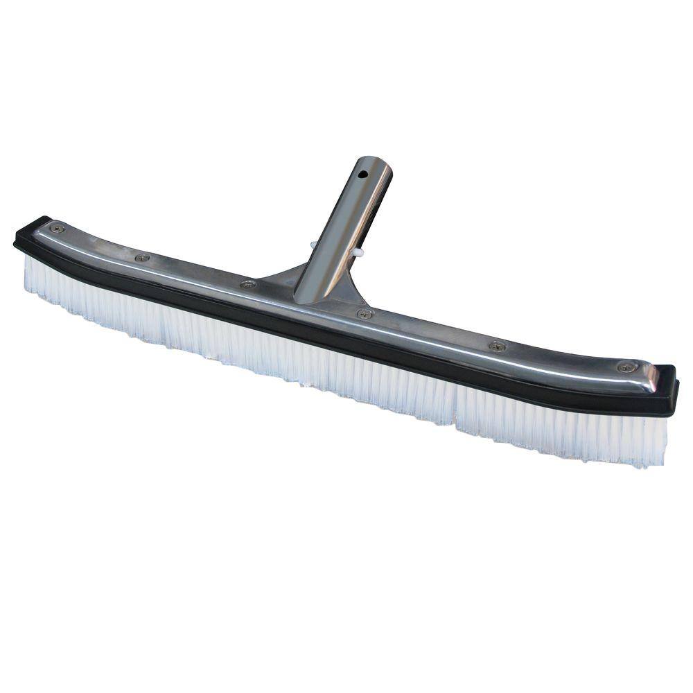 HDX 18 in. Swimming Pool  Spa Brush with Deluxe Nylon Bristles and Aluminum Back 60272