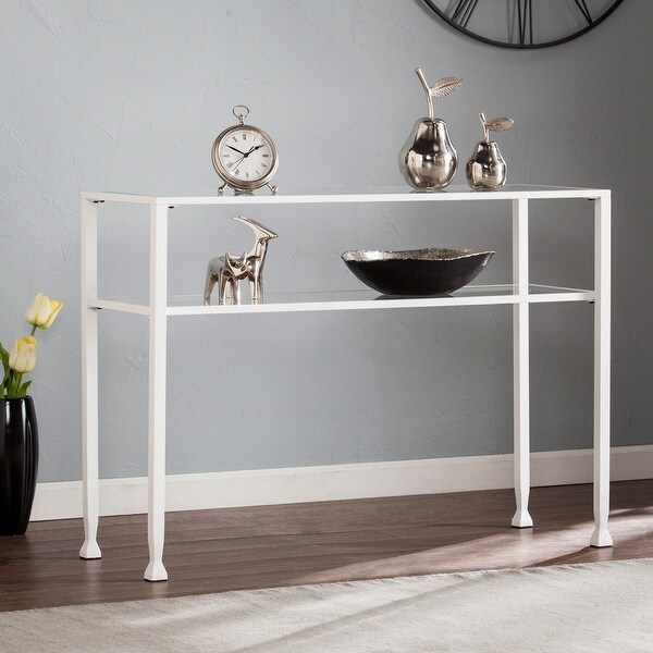 SEI Furniture Price Metal/ Glass Console Table